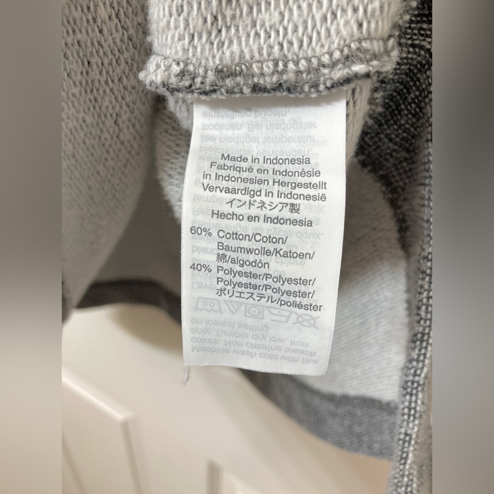 J. Crew Women’s Gray Oversized Funnel Neck Pullover Fleece Sweatshirt Small Cozy - Picture 6 of 7